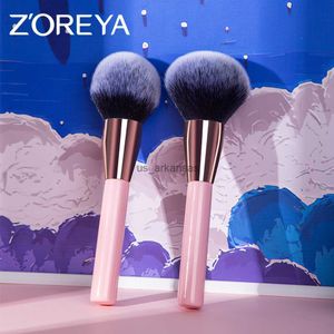 Pinceles de maquillaje ZOREYA Pink Professional Powder Foundation Makeup Brush Large BlushWith Black Wood Women Cosmetic Tool Magic Fluffy Soften Fiber HKD230821