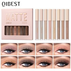 Makeup Sets QI 8 Colors Liquid Eyeshadow Matte Long Lasting Waterproof Eye Shadow Pigments Nude Professional Kits 230728