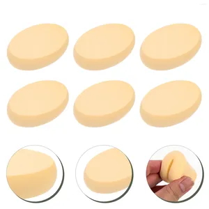 Esponjas de maquillaje 6 uds Puff Puffs almohadillas flexibles base en polvo compacto hidrofílico poliuretano esponja ovalada chica