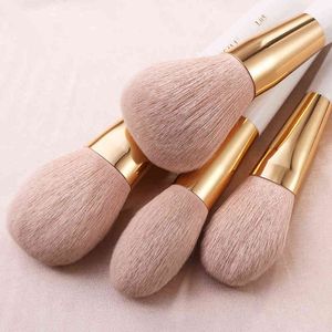 Outils de maquillage Pinceau de maquillage Platine Fond de teint professionnel ombre à paupières Poudre Synthétique Rose Brosse Haute Qualité 220423