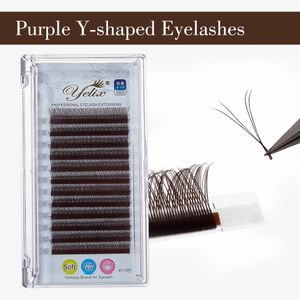 Herramientas de maquillaje Yelix Marrón oscuro Yy Lashes Soft 005 Y Extensión de pestañas Suministros de pestañas naturales Venta al por mayor Ojo de visón sintético 230614