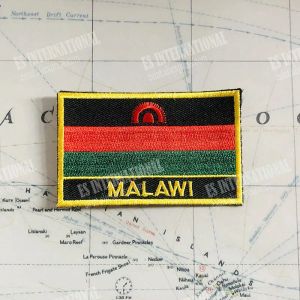 Malawi National Flag brodery Patches Badge Bouclier et Pin de forme carrée