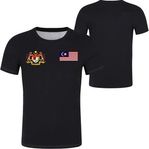 Camiseta de Malasia Nombre Número Mys Camiseta Po Ropa Imprimir Diy Bandera de país personalizada gratis Mi malayo Jersey malayo Casual 220609