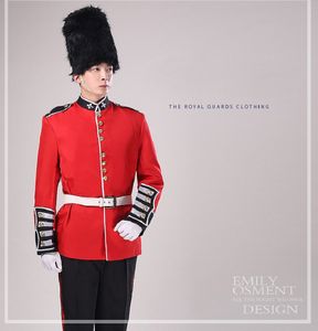 Costume de soldat de la garde royale d'Angleterre pour hommes et femmes, scène de la cour de garde britannique