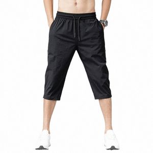 Mâle Bermuda Conseil Séchage rapide Plage Noir Hommes Lg Shorts Hommes Shorts d'été Culottes 2022 Mince Nyl 3/4 Pantalon de longueur u8vH #