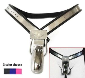 Cinturón masculino, jaula para pene, Bondage BDSM, dispositivo fetiche de acero inoxidable, bloqueo de pene, Cbt, esclavo de Metal, juguetes atractivos para hombres 3562762