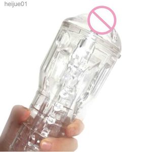 Mâle Mastubator Coupe Sucer Adult Sex Toys Pour Hommes 18+ Silicone Médical Érotique Produits Pour Adultes Masturbation Transparent Vagin Anal L230518