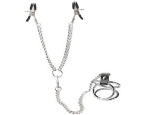 Jouet sexuel masculin BDSM, équipement de bondage fétichiste, pinces à tétons avec trois anneaux, anneau de pénis, retenue de coq, bon marché, nouveau design 9225999