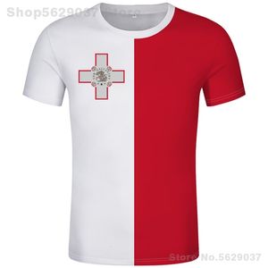 MALTA camiseta diy gratis nombre personalizado número mlt camiseta bandera de la nación mt república de maltés país universidad po ropa 220702