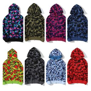 hombre sudaderas con capucha diseñador sudadera para hombre diseñador con capucha hombres camo zip-front fish logo camuflaje chándal con capucha Sudadera con capucha cardigan Hip Hop Letters Sudaderas con capucha mujer 3xl