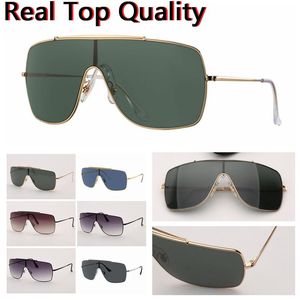 Lunettes de soleil pour hommes et femmes, Design ailes de mode, lunettes de soleil pour hommes et femmes, lunettes de soleil avec étui en cuir, chiffon propre et vente au détail