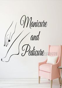 Manucure Pedicure Art Mural Mur Sticker Nails Salon Beauté Salon Signe décoration murale Decal Wallpepr Adesivo De Parede3936365