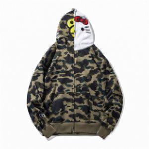 Sweat à capuche Mans A Bathing shark Ape x Cat Split Face 1st Camo Full Zip Hoodie