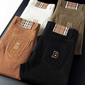 Mans tb pantalon de qualité originale jeans brodés hommes pantalon décontracté pantalon burberry concepteur tb pantalon de survêtement