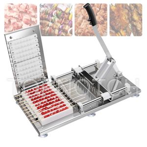 Máquina Manual de Kebab de cordero, máquina para hacer cuerdas de barbacoa de cocina, máquina para hacer pinchos de carne de cordero de escritorio