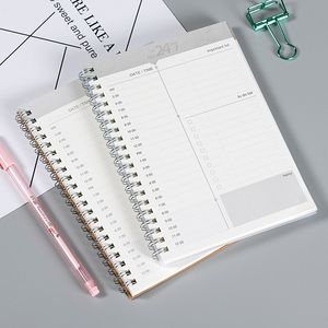 Cuaderno de planificación de tiempo Manual, agenda, diario, semana, mes, planificador, cubierta de papel kraft de 32K, eficiencia de trabajo, libro semanal y mensual