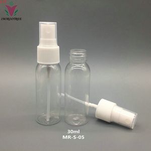 ¡Fabricar! 500 unids/lote 30 ml 1 oz botellas de spray de niebla transparente PET, botellas de perfume transparentes de onza buena calidad
