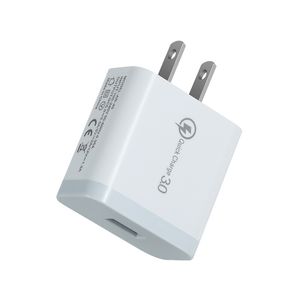 Fabricant qc3.0 adaptateur mural Charge rapide 5V3A tête de Charge compteur 6 Original téléphone portable Flash tête de Charge blanc