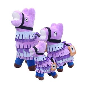 Fabricantes al por mayor 25 cm Forthine púrpura alpaca juguetes de peluche películas de dibujos animados y juegos de televisión que rodean muñecas regalos para niños