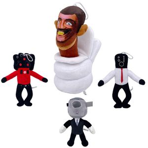 Los fabricantes venden al por mayor 4 estilos de juegos de dibujos animados de juguetes de peluche de inodoro skibidi que rodean los regalos de muñecas para niños