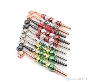 De nombreux types de tuyaux de perles de couleur, de longs tuyaux en métal, de la vente directe pratique du fabricant de tuyaux de tabac sec peuvent être personnalisés en gros