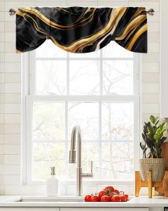 Texture en or en marbre Black Cuisine Couper de rideau de cam