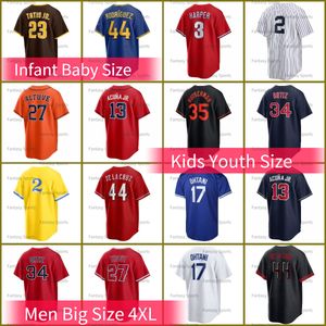 Marcus Semien Infant Baseball Jersey Joe Kelly Aaron Juez Ohtani Seager Realmuto Acuna Jr. Riley Altuve Harper Cruz Bregman Albies Tatis Jr Jeter Betts Babydler