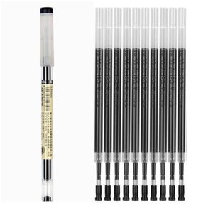 Markers 0 35mm Fine Gel Pen Blue black Ink Refills Rod For Handle Marker Pens School Gelpen Office Student Writing Drawing St jllv204R