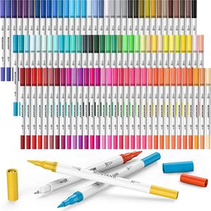 Marqueurs Dual Brush Pens Marqueurs 100 Couleurs Art Marker Brush Fine Tip Art Coloring Markers for Kids Adult Coloring Book Art Supplies 230803