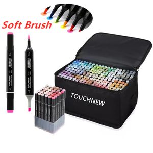 Marcadores TOUCH Sketching markers Soft brush Marker pen set marcador a base de alcohol comic dibujo animación arte suministros p230627