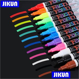 Marqueurs en gros de 812pcs Liquide Chalk Marker stylènes Effrayable MTI Colored Highlighters LED Board Writing Blass Window Art Colorf Drop Del Dho6a