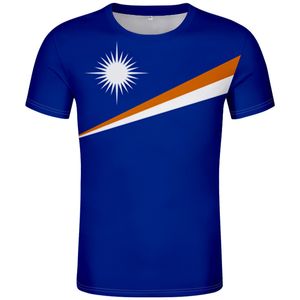 T-shirt pour hommes des îles MARSHALL, bricolage gratuit, sur mesure, nom, numéro mhl, drapeau national, pays, photo imprimée, logo, vêtements