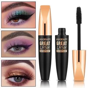 Mascara 4D Silk Fiber Lash 2 In 1 Waterproof Lengthening Cosmetics Eye Ship Lashes Curling Thick Makeup B0G0 231027