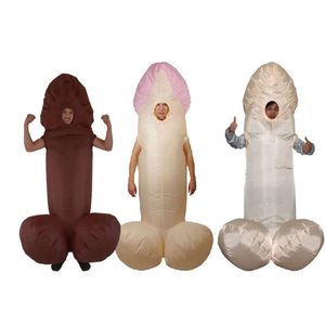 Disfraz de Mascota de Halloween para adultos para hombres y mujeres, disfraz de pene inflable Sexy, mono con pene, vestido divertido de dinosaurio