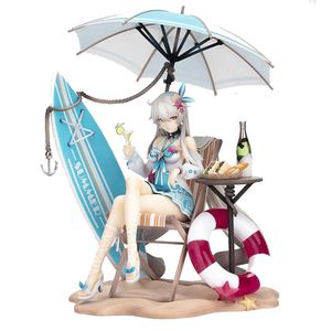 Disfraces de mascota 24 cm Figura de anime Kiana Kaslana Honkai Impact 3 Traje de baño azul Escena Modelo Muñecas Juguete Regalo Recoger adornos en caja Material de PVC