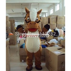 Costumes mascottes Brown Taille adulte Gnome Taille de cheval Costumes de fête Adulte Costume Robe Mascot Costuymes tenue