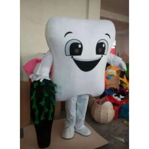 Costumes de mascotte mousse mignon dentes dessin animé en peluche de Noël fantaisie Halloween Mascot Costume