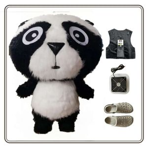 Costumes de mascotte géant grosse tête Panda fête poupée en peluche Iatable mascotte Costume vacances nouveaux accessoires
