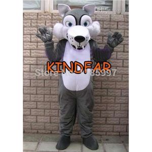 Costumes de mascotte Vente chaude personnalisée tout nouveau personnage de loup gris halloween animal mascotte costume fantaisie déguiser un costume de mascotte animale