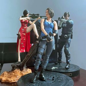 Disfraces de mascota Jill Valentine Figura Biohazard Re:3 Jill Valentine Leon S Scott Kennedy Ada Wong Figura de acción Estatua Modelo Juguete Estantería Decoración