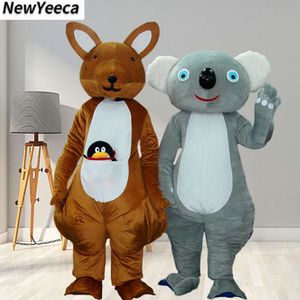 Costumes de mascotte Beau costume Kangourou Mascot Halloween Suisse Suite Koala Fête d'anniversaire Personnalisez pour l'adulte