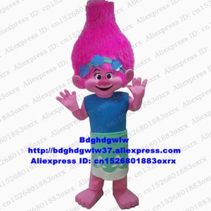 Costumes de mascotte Branche de coquelicot de Dream Works Trolls Costume de mascotte Costume de personnage de dessin animé adulte Costume Musique Carnaval Teion Thème Cx4053