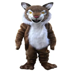 Costumes de mascotte Chat sauvage Animal Fursuit Furry Costume de mascotte Costume de fête Jeu de bande dessinée Robe Tenues Carnaval Halloween Noël Pâques Ad