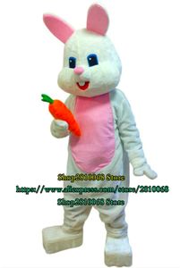 Costume de poupée de mascotte Nouveau Costume de mascotte de lapin Ensemble de dessin animé Adulte Fête d'anniversaire Jeu Publicité Carnaval Halloween Noël Pâques 1131