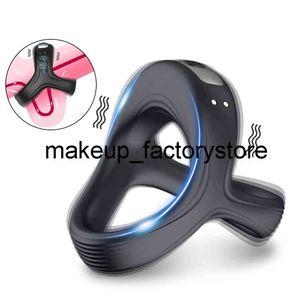 Massage 10 Vitesses Pénis Masculin Vibrant Cock Ring Vibrateur Sex Toys Pour Hommes Couple Cockring Retardateur D'éjaculation Masturbateur Pour Hommes