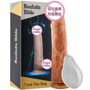 Massage 17Cm Télécommande Poussée Gode pour Femmes Réaliste Pénis Vibrateurs Lesbienne Jouet Sex Machine Silicone Grosse Bite Femelle Masturb