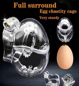 Masaje 2022 Nuevo diseño Hombre EggType Totalmente Restricción Dispositivo de Castidad Bondage Cinturón Cock Cage Sex Toy Sissy Spikes Penis Ring8341072