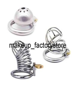 MASSAGE 3 styles en acier inoxydable 3 taille Bird Cock Cage Lock Adult Game Game Metal Male Belt Device Penis Ring Sex Toy pour Men9300019