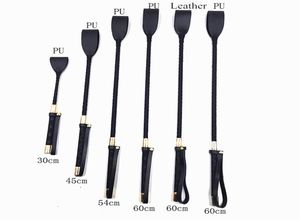 Massage 3060cm Black Pu Leather Spanking Paddle Long Whip Flirting Slave BDSM Bondage Flogger Sex Toys for Women Adults SM Games3607548