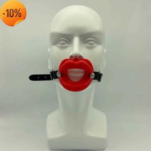 Massage BDSM en cuir Bondage Bondage avec en caoutchouc sexy lèvre buccale bouche bouche bouche sex toys for hommes femmes flirt esclave fétiche de plus de 18 ans